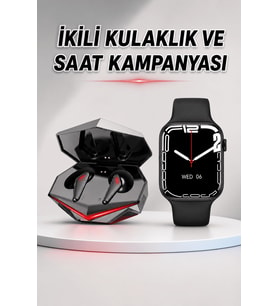 İkili Set Dev Kampanya Ucuz Kulaklık Ucuz Akıllı Saat Gürültü Önleyici Uzun Pil Ömrü