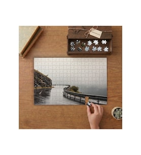 Yağmurlu Yol - Sisli Hava Tasarımı 240 parça Ahşap Puzzle Ahşap Kutuda MP01883