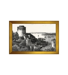 Manzara Temalı Kanvas Tablo 50 x 70 cm Gold Çerçeve