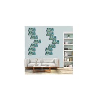 DUVAR ÇIKARTMA STICKER DEKORATİF DUVAR KAĞIDI,SÜS  İKİ ADET KARELİ MAVİ,YEŞİL DESEN PVC 61X30X0,5CM