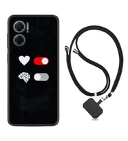 Xiaomi Redmi Note 11E Kılıf Silikon Boyun Askılı İpli Desenli Silikon Love Brain 1722