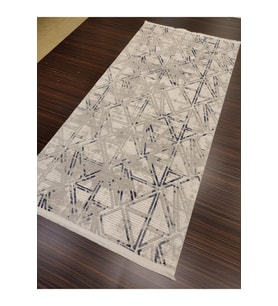 HALIMARKA ROSA B758B GRİ MAVİ MODERN HALI YOLLUK 100X200 CM