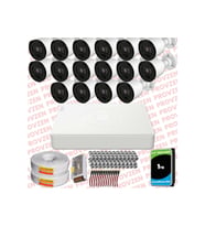 Provzen RV Hikvision 16 Kameralı Full HD 20mt Gece Görüşlü Güvenlik Kamerası Olay Anında bildirim