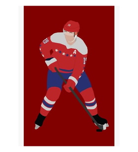 Nicklas Backstrom Tablo Ahşap Poster Dekoratif