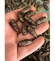 2 CM 20 ADET DESENLİ OYMALI DELİKLİ OTANTİK TABI BONCUĞU