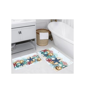 Eliana Home Baskılı 2'li Banyo Paspas Takımı RVG5237