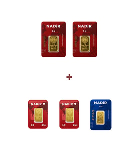 Nadir Gold 24 Ayar 14,5 Gram Altın (2 Ad 5 Gram Altın + 1 Ad 2,5 Gram Altın + 2 Ad 1 Gram Altın )