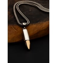 Kurşun Kolye Mermі Kolye Erkek Gümüş Kolye 26gr (104)