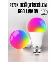 Renk Değiştirebilen RGB LED'li Led Ampul A+Enerji 10 Watt Led Işık