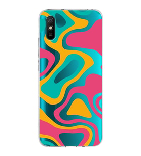 Xiaomi Redmi 9A Uyumlu Kapak Renkli Desen Tasarımlı Şeffaf Silikon Kılıf