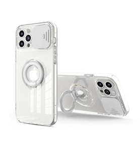 Ally iPhone 12 Pro 6.1inç Kılıf Sürgülü Kamera Lens Korumalı Yüzük Standlı - HPSBYI5013-5