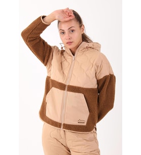 Maraton Comfort Kadın Kapüşonlu Taba Tracktop