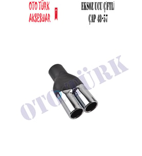 Krom Eksoz Ucu Çiftli Çap 48 Cm - 57Cm Kaliteli Paslanmaz