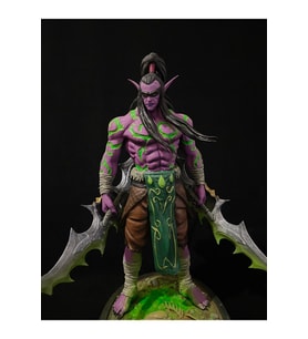 World Of Warcraft Illidan Stormrage Figür WOW İblis Illidan Obje 25CM Büyük Boy