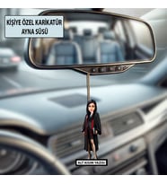Kişiye Özel Avukat Karikatür Ayna Süsü – Hukukçulara Özel Araç İçi Hediyelik