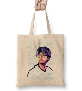 Bts Suga 01 Bez Çanta Uzun Saplı