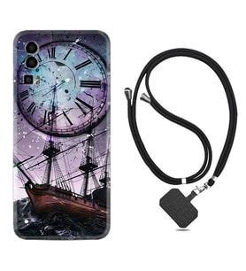 General Mobile Gm 23 Kılıf Silikon Boyun Askılı İpli Desenli Silikon Time 1749