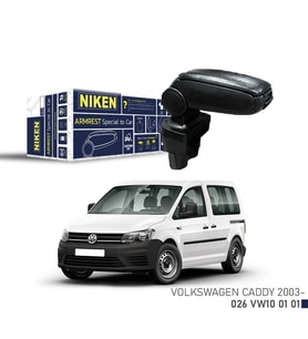 Niken VW Caddy 2003+ Sonrası Araca Özel Kol Dayama Siyah