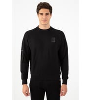 Maraton Comfort Erkek Bisiklet Yaka Siyah Sweatshirt