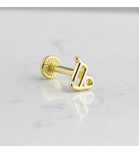 Glorria Altın Oğlak Burcu Tragus Piercing