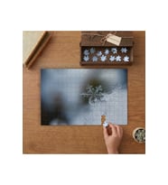 Kar Tanesi- Kristal Tasarımı 240 parça Ahşap Puzzle Ahşap Kutuda MP01440