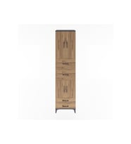 Hyperion Dolap 3 Raflı 4 Çekmeceli 4 Kapaklı 60x44x243 Antrasit-Çam