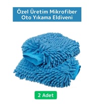 Premium Yumuşak Esnek Mikrofiber Oto Araç İç Dış Elektronik Otomobil Yıkama Temizleme Eldiveni 2Adet