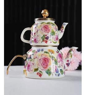 Miss Betty Rose Deluxe Emaye Çaydanlık 16895-01 (Çok Renkli)