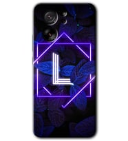 Xiaomi Mi 13T Pro Kılıf HD Desen Baskılı Arka Kapak - Dark Neon Yaprak L Harfi