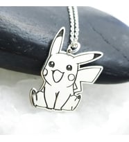 kişiye özel pikachu gümüş kolye