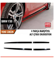 Bmw F30 3 Serisi Yan Marşpiyel Alt Çıta 4 Parça Siyah ABS 2012 - 2018 Arası