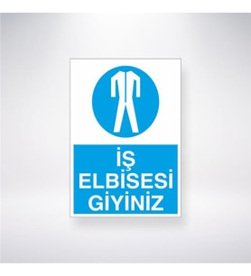 İş Elbisesi Giyiniz 21x28 Arkası Yapışkanlı Levha