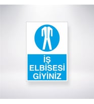 İş Elbisesi Giyiniz 21x28 Arkası Yapışkanlı Levha