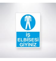 İş Elbisesi Giyiniz 21x28 Arkası Yapışkanlı Levha
