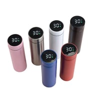 Sıcaklık Göstergeli Dijital  Paslanmaz Çelik Termos 500ml (Karışık)