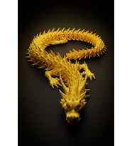 MYCRAFT3D Ejderha Figürlü Dekoratif Obje  Hareketli Gövde Tasarım  3D Baskı Masa Üstü Aksesuar  Koleksiyonluk & Hediye