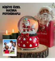 Kişiye Özel Fotoğraflı Mega Boy Yılbaşı Kar Küresi Otomatik Kar Püskürtmeli Işıklı Ve Müzikli
