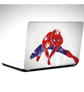 Spiderman Çizim Laptop Sticker 17 inch (39X27CM)