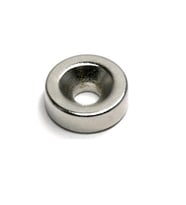 15x5mm - 5mm Havşa Delikli Yuvarlak Güçlü Neodyum Mıknatıs