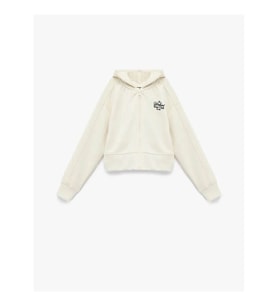 Koton Fermuarlı Kapşonlu Ekru Kız Çocuk Sweatshirt 6WKG10281AK