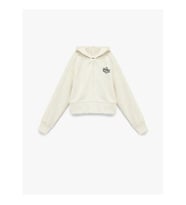 Koton Fermuarlı Kapşonlu Ekru Kız Çocuk Sweatshirt 6WKG10281AK