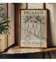 Tanıtım Picasso Çerçevesiz Poster, Modern Dekoratif Çerçevesiz Poster, Tablo, Picasso-6, 50 x 70