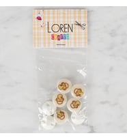 Crafts 8 Li Krem Emzik Düğme - 674