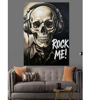 Rock Me Kurukafa Dekoratif Kanvas - Mdf Ahşap Tablo