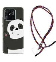 Xiaomi Redmi Note 7 8 9 Pro 10 2022 10 Pro 10S Kılıf Boyun Asklı Rasta Silikon Hello Panda 1709