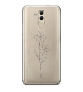 Huawei Mate 20 Lite Uyumlu Baskılı Yumuşak Silikon Şeffaf Telefon Kılıfı