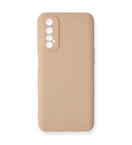 Realme 7 Kılıf Nano İçi Kadife Silikon - Pudra