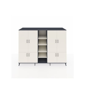 Kronos Dolap 14 Raflı 8 Kapaklı 220x59x163 Antrasit-Aytaşı