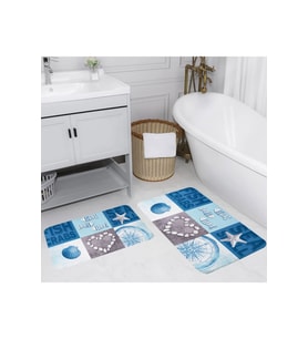 Eliana Home Baskılı 2'li Banyo Paspas Takımı RVG5059