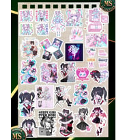 Lexroo Needy Streamer Overload Ame-chan x Kangel Sticker Set, 25 Pieces, Waterproof, A5 Sheet